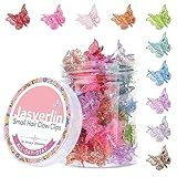 JASVERLIN Glitter Mini Butterfly Hair Claw Clips, Sparkly Colorful Hair Accessories for Girls and Women - 90s Y2K Cute, Small, Tiny Clip in 10 Assorted Colors, Set of 50 (Glitter)