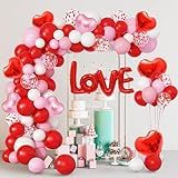 Dazzle Bright 263Pcs Valentines Day Balloon Arch Kit, Galentines Love Balloon Garland Valentines Day Decorations for Party Wedding Birthday Proposal