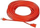 Amazon Basics 100 foot 3-Prong Vinyl Indoor/Outdoor Extension Cord - 10 Amps, 1250 Watts, 125 VAC - Orange