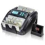MUNBYN IMC51 Money Counter Machine Count Value, Add+Batch/Add+ Value Mode Bill Counter, UV/MG/IR/MT Detection, USD only Cash Counter,1100 Bills/min, Money Counting Machine with LCD Display (Black)