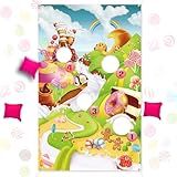 Blulu Candy Cane Land Toss Games With 3 Bean Bags, Ice Cream Cone Toss Game, Sweet Adventures Theme Wall Decoration for Lollipop Party Supplies, Christmas Gingerbread Candy Wonderland