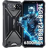OUKITEL G3 Rugged Smartphone Unlocked -16GB+128GB/1TB TF 6” HD Display IP68/IP69K Rugged Cell Phones, 6300mAh Battery 13MP Rear Camera Waterproof Android Phone, GPS/3.5mm Jack/4G Dual Sim/Face ID