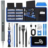 STREBITO Electric Screwdriver, 144-in-1 Precision Screwdriver Set, 120 Magnetic Bits, Organized Storage and Portability, Small Tool Kit for Electronics, PC, Computer and Laptop, Gifts for Men