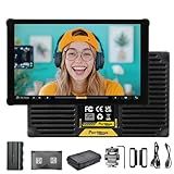 Portkeys PT5 III Camera Monitor 5.4" 800nits DSLR Monitor with USB 3.0 Type-C Port Support Waveform, Histogram, Peaking, False Color, and 3D LUT Function for DSLR Camera with NP-F550 Battery