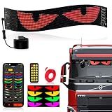 LED Eyes for Truck Windshield, 24'' x 5'' Ojos LED para Carro Devil Eyes Light for Car Programmable Flexible Customizable Store Sign Bluetooth App & Remote Control Custom Advertising Display Signs