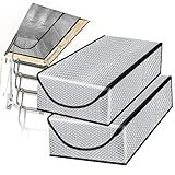 DGSL Attic Stairway Insulation Cover - Premium Energy Saving Attic Stairs Door Ladder Insulator Pull Down Tent with Zipper 25 in x 54 in x 11In (2 pcs Attic Cover)