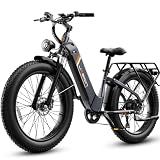 Jasion Thunder Electric Bike for Adults,1800W Peak,26''x 4''Fat Tire E Bikes,80 Miles with 864Wh Removable Battery Ebike, 30+MPH Max Speed Bicycles,Hydraulic Brakes,Front Suspension
