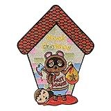 Raccoon Money Collector Nook Homes Fast Loans Game Parody - Iron on Embroidered Patch Applique