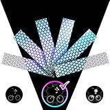 LOOM Reflective Stickers for Helmet | 6pcs Prism Gray | Similar to 3M Reflective Tape | Bike Reflectors for Night Riding, Mailbox reflectors | Waterproof hi vis Decals for Car, Trailer