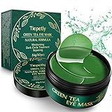 Tiepetly Under Eye Masks with Collagen, Green Tea Eye Patches for Dark Circles and Puffiness, Hydrating, Anti Wrinkle, 60 pcs