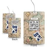 Generic 2 Smart Luggage Tags with Email Alert and Customizable Trip Details. Privacy Protected, Suitable for Every Type of Luggage Bags. (Passport)