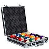 Imperium Style Pool Balls Billiard Set - Regulation Size - 17 Pc Professional Pool Set w/ Cue Ball and Sleek Black and Silver Case - Multi Colored - Ball Size 2.25" 57.15mm