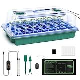 joyhalo 40 Cell Seed Starter Kit with Grow Light and Heating Mat