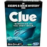 Hasbro Gaming Clue Board Game Sabotage on The High Seas, Escape Room Game, Murder Mystery Games, 1-6 Players, 10+ (Amazon Exclusive)