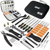 3D Printer Tools Kit, 45PCS 3D Printing Accessories for FDM/SLA Printer with Nozzle Cleaning Tools, Removal Scraper, Engraving Knife, Tweezers, Files, Brushes, Wire Cutter for Clean|Preprocess|Remove