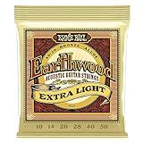 Ernie Ball Earthwood Extra Light 80/20 Bronze Acoustic Guitar Strings, 10-50 Gauge (P02006)