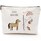 Blue Leaves Realtors Gifts for Women,Realtorss Fun Gifts, Realtors Bags for Women,Realtors Makeup Bag, Make Up Pouch,BRealtors Birthday Gifts