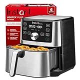 Instant Pot Vortex Plus 6QT XL Air Fryer, 6-in-1, Broils, Dehydrates, Crisps, Roasts, Reheats, Bakes for Quick Easy Meals, 100+ In-App Recipes, Dishwasher-Safe, from the Makers of Instant Pot, Black