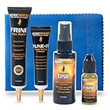 MusicNomad 5 pc. Guitar Cleaning & Care Kit: Cleaner, Fret Polish, Fretboard Oil, Nut Lubricant, Cloth for Guitar Body, Frets, Fretboard, Neck, Strings
