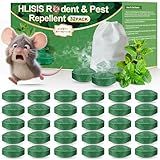 HLISIS 32PCS Mouse Rodent Repellent, Natural Mouse Repellent Peppermint Oil for Mice, Rats, Squirrels, Spiders and Pests, Keeps Pests Away Effectively from Garden & Home (Peppermint)
