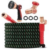 Pocket Hose Ballistic Double UV Edition 100 FT Expandable Garden Hose w/Pocket Pivot Swivel Connector, Anti-Burst Sleeve Reinforced w/Bulletproof Fiber, Lightweight, No-Kink, Compact, AS SEEN ON TV