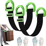 Moving Straps,2 Pack 1-Person Adjustable Handle Moving Lifting Strap for Moving Furniture, Appliances, Objest Up to 600lbs