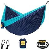 Wise Owl Outfitters Camping Hammock – 500lbs Portable Hammock with Tree Straps - Travel, Backpacking, Hiking, Outdoors Camping Gear - Single or Double