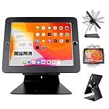 CarrieCathy Desktop Anti-Theft Security Kiosk POS Stand Holder Enclosure for 10.2" 20212020 2019 iPad 7th 8th 9th Gen, Flip & 360° Swivel Design