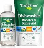 Truly Free Dishwasher Booster & Rinse Aid Kit - 12oz Bottle + 1 Fill, 3oz