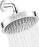 GURIN Shower Head - Powerful High Pressure Rain Shower Head 6 Inch Rainfall Showerhead with Adjustable Angles, 90 Anti-Clog Nozzles, Tool-Free 1-Min Install, Premium Polished Chrome Finish