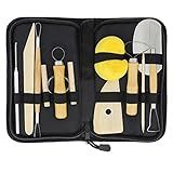 U.S. Art Supply Pottery & Clay Tools Set (12-Piece) - Includes Pottery Tools, Canvas Case for Sculpting, Ceramics, and Easy Storage & Transport