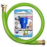 Antifreeze Bottle Adapter with 3 FT Hose Kit for No Spill Winterization of RV, Camper, Boat, Marine. Secure Connection for Practical and Convenient Winterizing