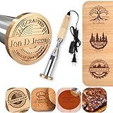 Terwex Custom Electric Branding Iron for Wood - Personalized Logo Branding Iron for Leather Plastic Food, Unique Logo Metal Wood Burning Stamp, DIY & Handcrafted Lovers Branding Kit Woodworking Tools
