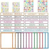22 Sheets VinTS Colorful Self Adhesive Science Fair Display Boards Supplies Presentation Science Subtitles Project Titles Personalized Letter Stickers for Classroom Office