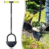 Colwelt Saw-Tooth Edger Lawn Tool, Half Moon Lawn Edger with T-Grip, Sidewalk Grass Long Handled Step Edger, 38-Inch