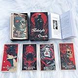 Midnight Oracle Cards, 50 Gothic Dark Fantasy Cards with Comprehensive Guide Book, Front and Back Meanings, Reflection Tips, Self Discovery Oracle , Light and Dark, Inspire Growth and Creativity.