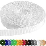 TECEUM 2 Inch Webbing – White – 25 Yards – 2” Heavy-Duty Wide Webbing for Climbing Outdoors Indoors Crafting DIY