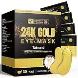 Taimand Under Eye Patches (30 Pairs), 24K Gold Eye Mask for Dark Circles