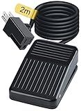 6.6ft/2m Momentary Foot Switch Pedal Normally Off Press and Hold to On UL-Listed Extension Cord and 3-Prong Piggyback Plug Power Tools Lamp Deadman Electric Accessories Non-Variable Speed 15A 250VAC