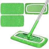 ZHAYAO Reusable Microfiber Mop Pads Compatible with Swiffer Sweeper, 3 Pack Dry Sweeping Cloths & Wet Mopping Cloths, Washable Pads for Hardwood Floor Cleaning (Mop is Not Included)
