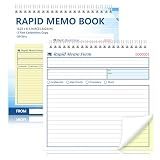 50 Sets Rapid Memo Book 8.5 x 8.25 Inch Memo Pad Memorandum Book 2 Part Carbonless Duplicate for Office Communication Business Message Recording (1)