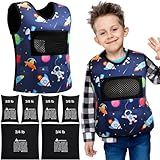 Janmercy Weighted Vest for Kids Boys Adjustable Breathable Girls Compression Vest for Processing Issue(Rocket,Medium)