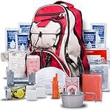 Blue Seventy-Two - Pro Series - Red Deluxe 72 Hour Emergency Backpack Survival Kit for 1 Person | Survival Kit for Wildfires, Earthquake, Tornado, Hurricane, and Other Emergencies