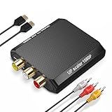 DigitPro RCA to HDMI Converter, 1080P AV to HDMI Converter, Mini Composite CVBS Analog Audio Video Adapter Connector with Cable for VCR/VHS/Xbox/PS3/STB/N64/Wii/TV/PC