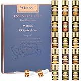 Wtrcsv Essential Oils Set - Top 15 Scents for Diffuser, Humidifier, Home Care, Aromatherapy, Massage, Candle & Soap Making - Nice Gift for Family & Friends