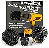 Cleaning Accessories Industrial Brushes - Baked on Food, Electric Smoker, Drill Brush Attachments for Stain and Rust Remover - BBQ Cleaning Kit Water Calcium Mineral | Electric Grill Brush for Drill