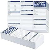 Okuna Outpost Shot Records for Puppies & Health Tracking Cards - 8.5 x 11 in, Tri-Fold, 120 GSM Paper, 60 Pack - Vaccination Record Book for Breeders & Owners