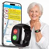 SecuLife SOS Wristband, Fall Detection, GPS Safety Bracelet for Seniors – SOS Button, Geo-Fencing, 2-Way Calling & Caregiver Tracking, Simple & Reliable Alert System, Medical Alert Device,