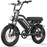 Electric Bicycle for Adults - 16"/20”x 4”Fat Tire, Peak 1000W 7 Speed Electric Motorcycle Bicycle, 48V 15.6/18.2AH Battery Long Seat Electric Bike,Up to 21.75/28MPH 30-60Miles Electric Dirt Bike
