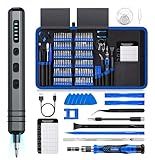 Mini Electric Screwdriver Set 140-IN-1: UnaMela Small Electric Screwdriver Cordless - 120 Precision Bits, 5 Torque Settings, LED Light, Magnetic Power Screwdriver Repair Tool Kit for PC RC Electronics